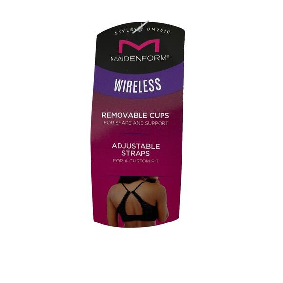 Maidenform Size XL Pure Comfort Strecth Lace Wireless Demi Bralette Racerback - Picture 13 of 13